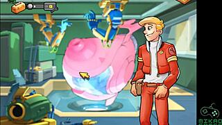 Space Rescue Ep 2: Helping Brunette in Photo Shoot