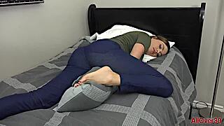 krissy lynn humping that pillow with big tits... wow! 😍