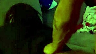 One of my freaks takes on a massive black cock