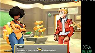 Space Rescue Ep 2: Helping Brunette in Photo Shoot
