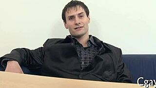 Marvelous Homo Stud Receives Intriguing Blowjob from Unexpected Source