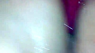 Playing with my wife using her toy in the bedroom