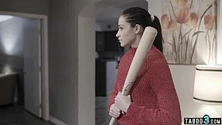 why is this paranoid teen bitch getting fucked roughly doggystyle by a stranger?