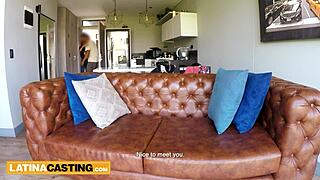 petite 18 year old amateur handles huge cock in casting