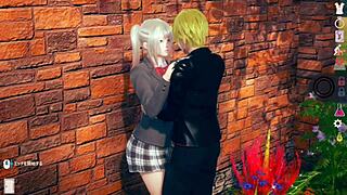 Blonde Big Tits JK AI Girl Erotic Play