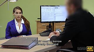 Loan4k busty chick fucks for boob job