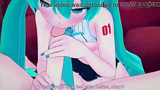 hatsune miku sucks and fucks in pov