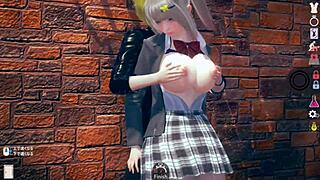 Blonde Big Tits JK AI Girl Erotic Play