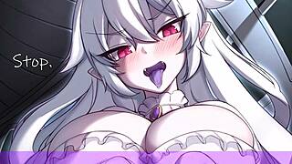 Booette gives jerk off instructions with cum eating in anime style