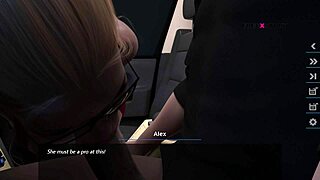 aby gives alex a blowjob in the car and swallows his cum