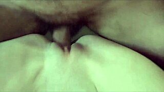 in this intimate scene, her petite pussy gets filled with cum up close