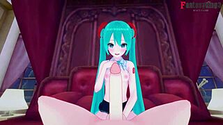 hatsune miku sucks and fucks in pov