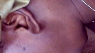 Ebony bonnet sucks monster cock at work