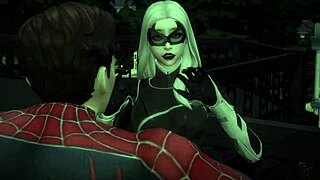 spider man narrates fucking black cat in cosplay