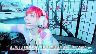 Watch this slut masturbate in cosplay on webcam?