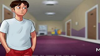 Summertime Saga Hot Bathroom Bang With Group Blowjob Episode 4 13