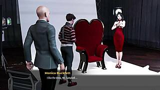 Monica in the game of fashion, in her cartoonish photoshoot