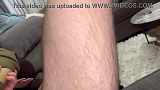 Lipstick smears during intense blowjob session