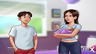 Summertime Saga Hot Bathroom Bang With Group Blowjob Episode 4 13