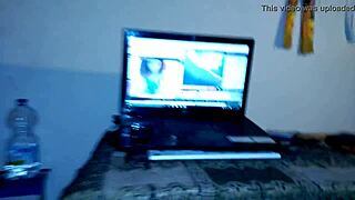 Colombian friend plays with my big cock on cam alone 😈