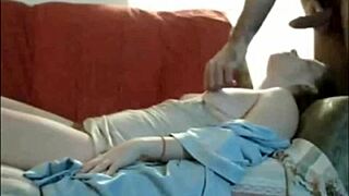 watch the brunette chick give blowjob and masturbate to orgasm on webcam