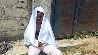 Ijeoma fucks strange man in bush outdoors