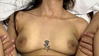 The end of the final hardcore scene involving a stunning Latina is a creampie
