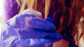 The ASMR gloves session is extremely steamy