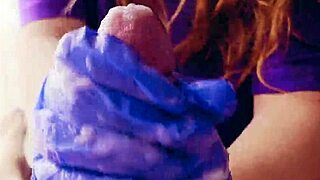 The ASMR gloves session is extremely steamy