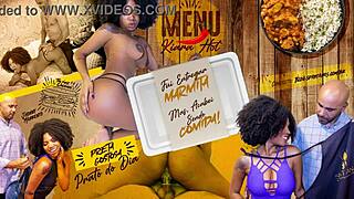 delivering lunch but kiara hot bent over for blowjob