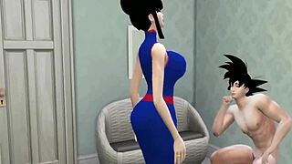 Suggestive dragon ball hentai anal action