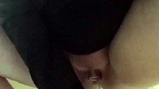 Amateur piss play in the bottle