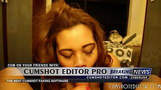 young chubby latina slut drains cock!