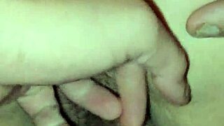 playing with her pussy bent over to see all the pink