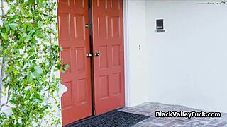 Enjoy with interracial couple steamy handjob and pussy fucking session