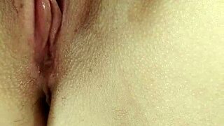 Pinkhotwife tests new toy, her pussy loves the gift