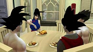 Suggestive dragon ball hentai anal action