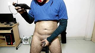 Too close up view of my dick watching porn on mobile