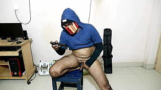 Too close up view of my dick watching porn on mobile