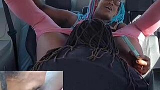 daddy sucks cum out of my black wet pussy in car?