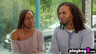 Black swinger couple meets other swinger couples