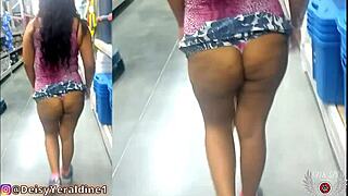 deisyyeraldine latina masturbates and flashes big ass in public shopping center seeking strangers to fuck her wet pussy
