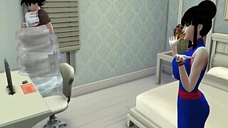 Suggestive dragon ball hentai anal action