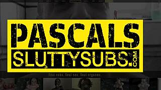 Submissive skank gags on blowjob while getting pussy plowed. Choking and deepthroat in hardcore bdsm scene