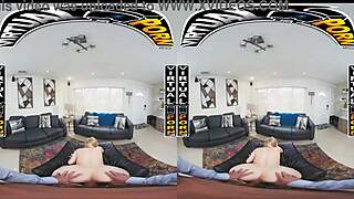 Performers: busty blonde Blake Blossom; Currently you are going to watch her erotic virtual reality experience