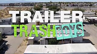Trailertrashboys Trenton Ducati raw fucks gay hard on camera