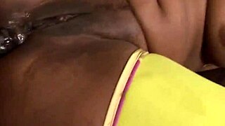Black xxxx couple has sex on a couch, uses profanities and ejaculates simultaneously