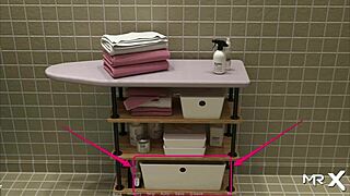 he asks her to strip, revealing her love for his cock in this hentai game.