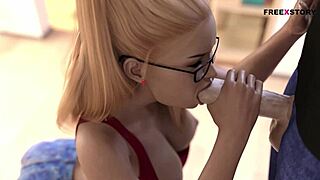 Aby Gives Handjob and Blowjob to Alex for Changing Light Bulb