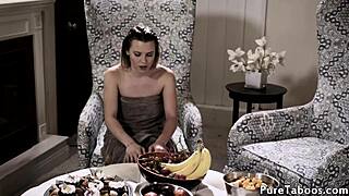 Taboo babe bounces on big cock in closeup!